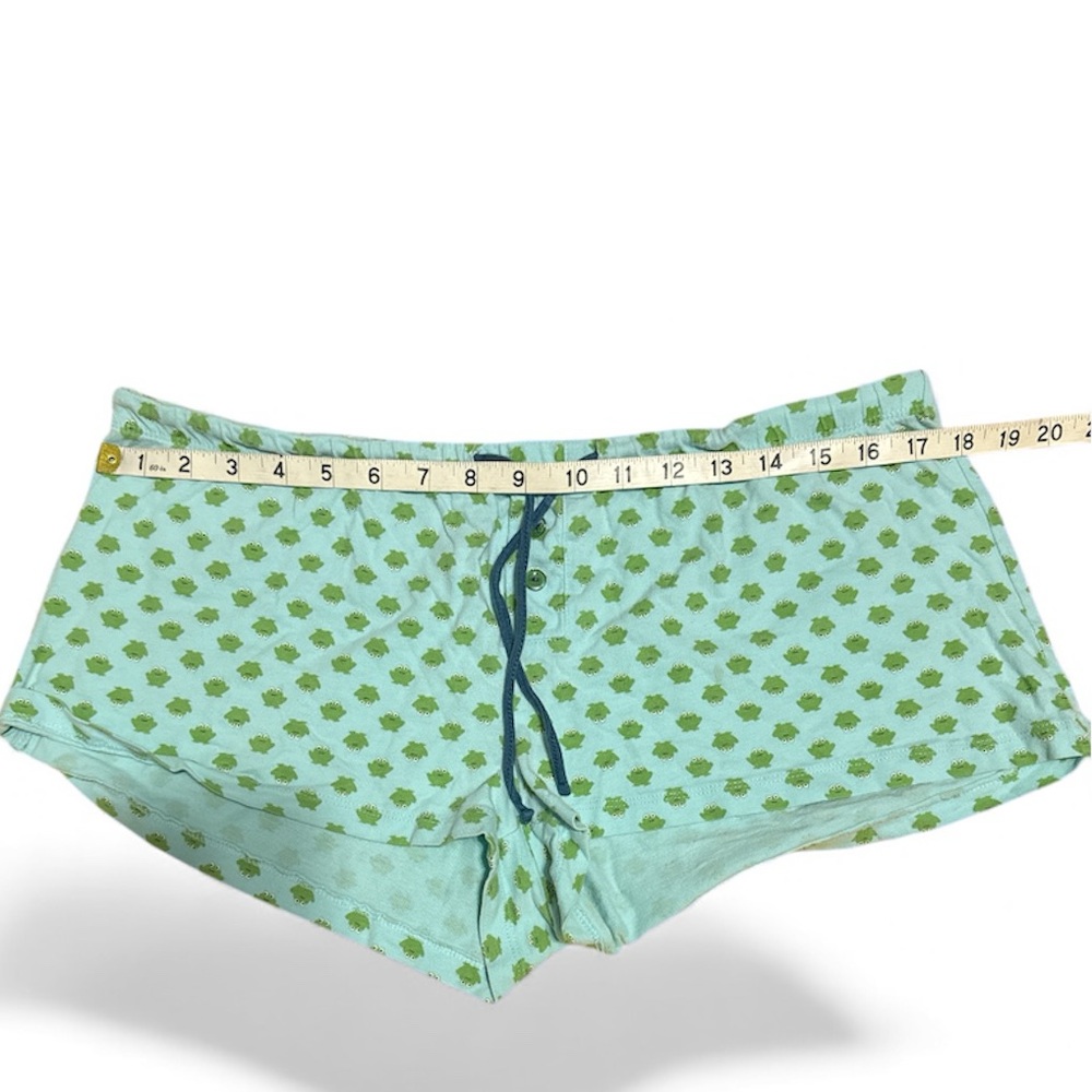 Tilt blue and green Frog pajama shorts - Picture 7 of 9